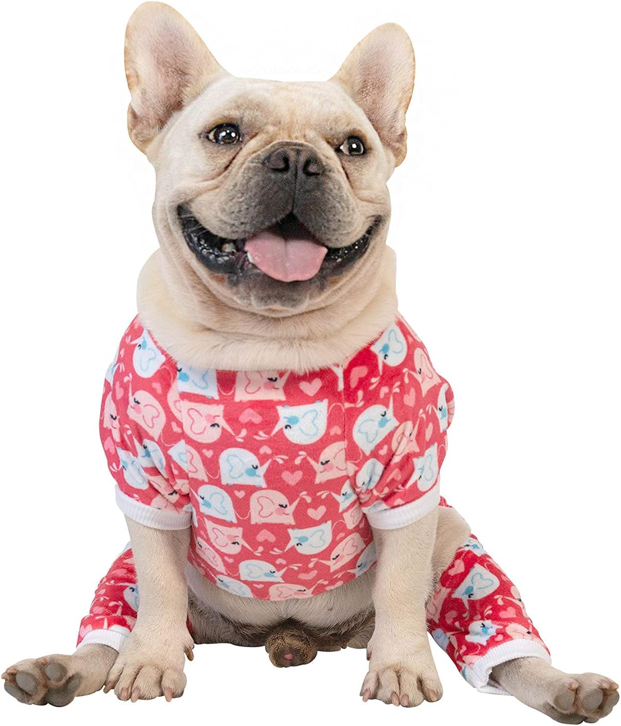 CuteBone Dog Halloween Pajamas Puppy Onesies Small Dogs Soft Pjs Coat Cat Apparel Comfy Pet Christmas Clothes Outfit Doggie Bodysuit P145L