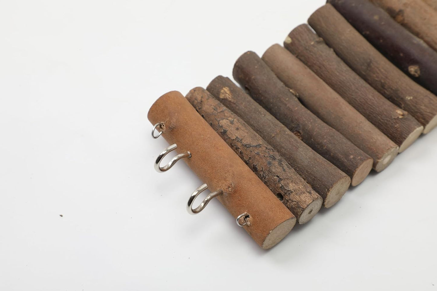 SIMENA Wooden Hamster Suspension Bridge Toy, Hamster Fencing, Natural Climbing Ladder for Dwarf Hamsters, Syrian Hamsters, Mice, Gerbils & Small Pets (Natural, 19.7")