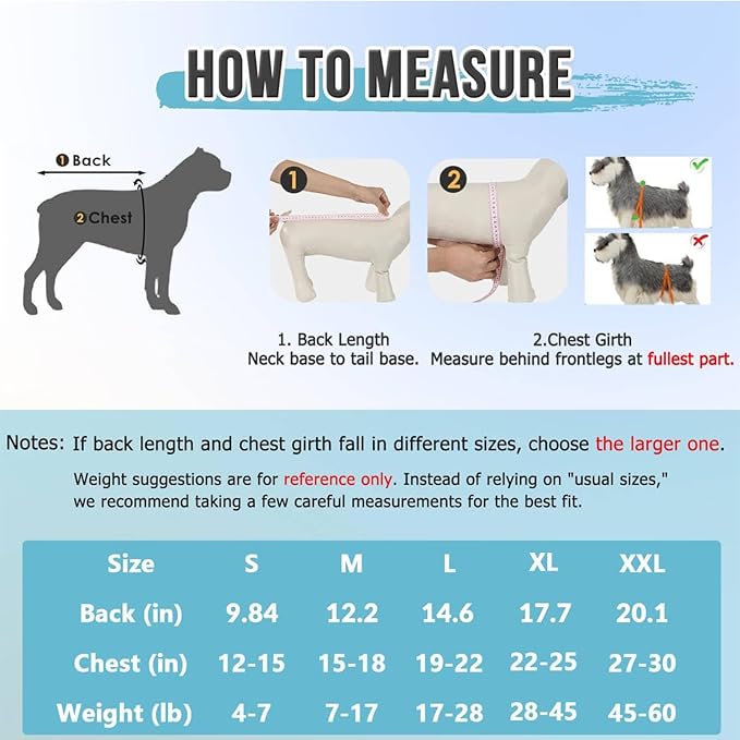 Lukovee Recovery Suit for Dogs, Onesie Surgery Recovery Suit for Female Male Dogs, Abdominal Wounds Cone E-Collar Alternative Prevent Licking Spay Recovery Suit (TBL,M)