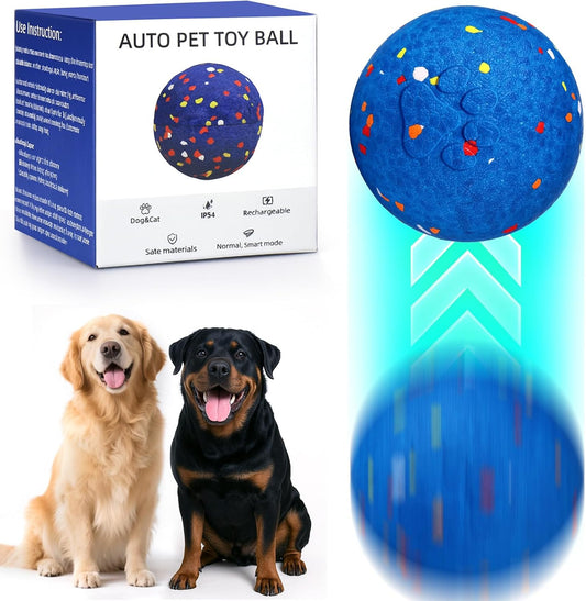 AIERSA Interactive Dog Ball Toys To Keep Them Busy, Automatic Bouncy Moving Rolling Ball Toy Anti Boredom, Self Play Smart Electric Active Balls for Medium Large Dogs,E-TPU Material for Inside Outside
