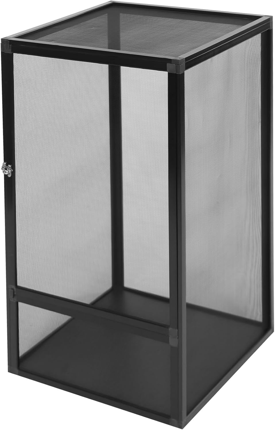 Reptile Pet Feeding Net Box, 17.7"x17.7"x31.5" Micro Habitat Terrarium Enclosure for Small Tree Dwelling Reptiles, Amphibians, Spiders & Other Invertebrates, Insect Terrarium