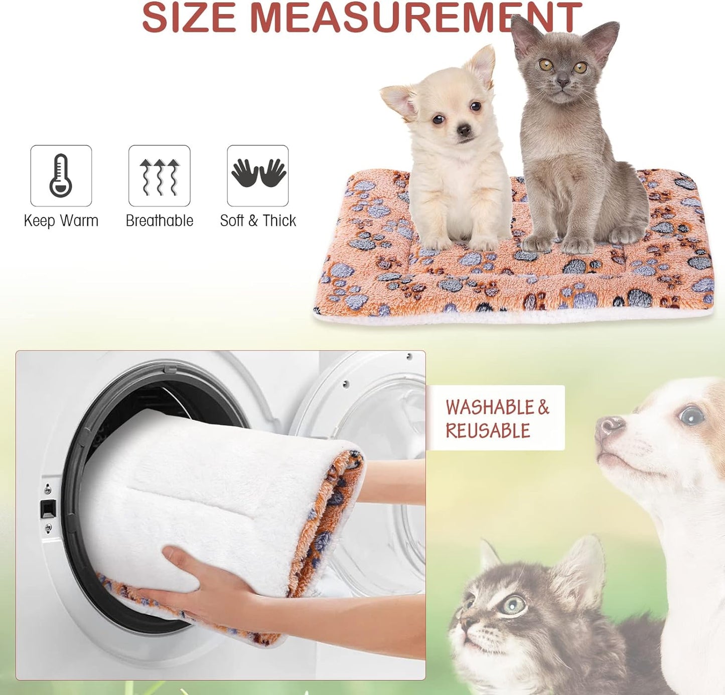 4 Pack Ultra Soft Dog Cat Bed Mat with Cute Prints Reversible Fleece Dog Crate Kennel Pad Cozy Washable Thickened Hamster Guinea Pig Pet Bed Mat for Small Animals(13 x 19 Inches,Vivid Color)