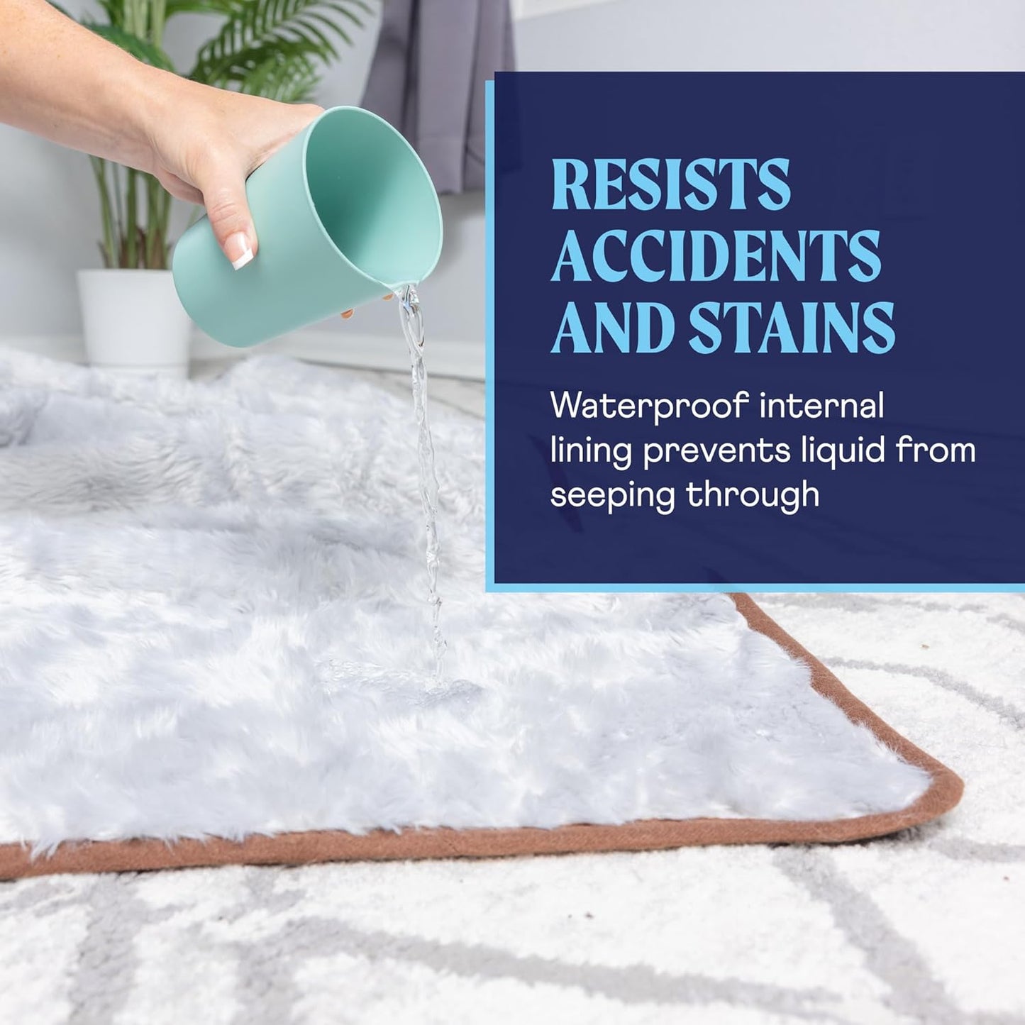 PupProtector Waterproof Throw Blanket for Dogs and Cats, Pet Blanket Cover for Couches, Sofas, Beds, Car Seats, Furniture, Calming Soft Faux Fur, Brown Cowhide, Original (60" L x 50" W)