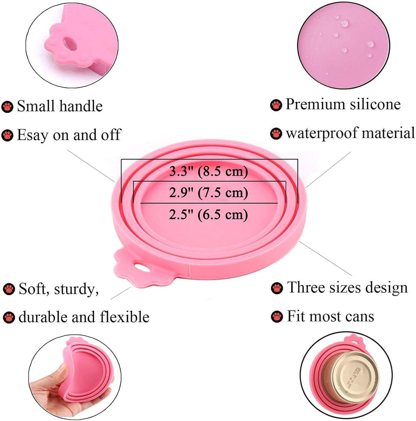 Food Can Covers/4 Pack/Universal BPA Free Silicone Dog Cat Food Can Lids for Dog and Cat Food/Fits All Standard Size Dog and Cat Can Tops for Pet Food Storage(Mix Color1)