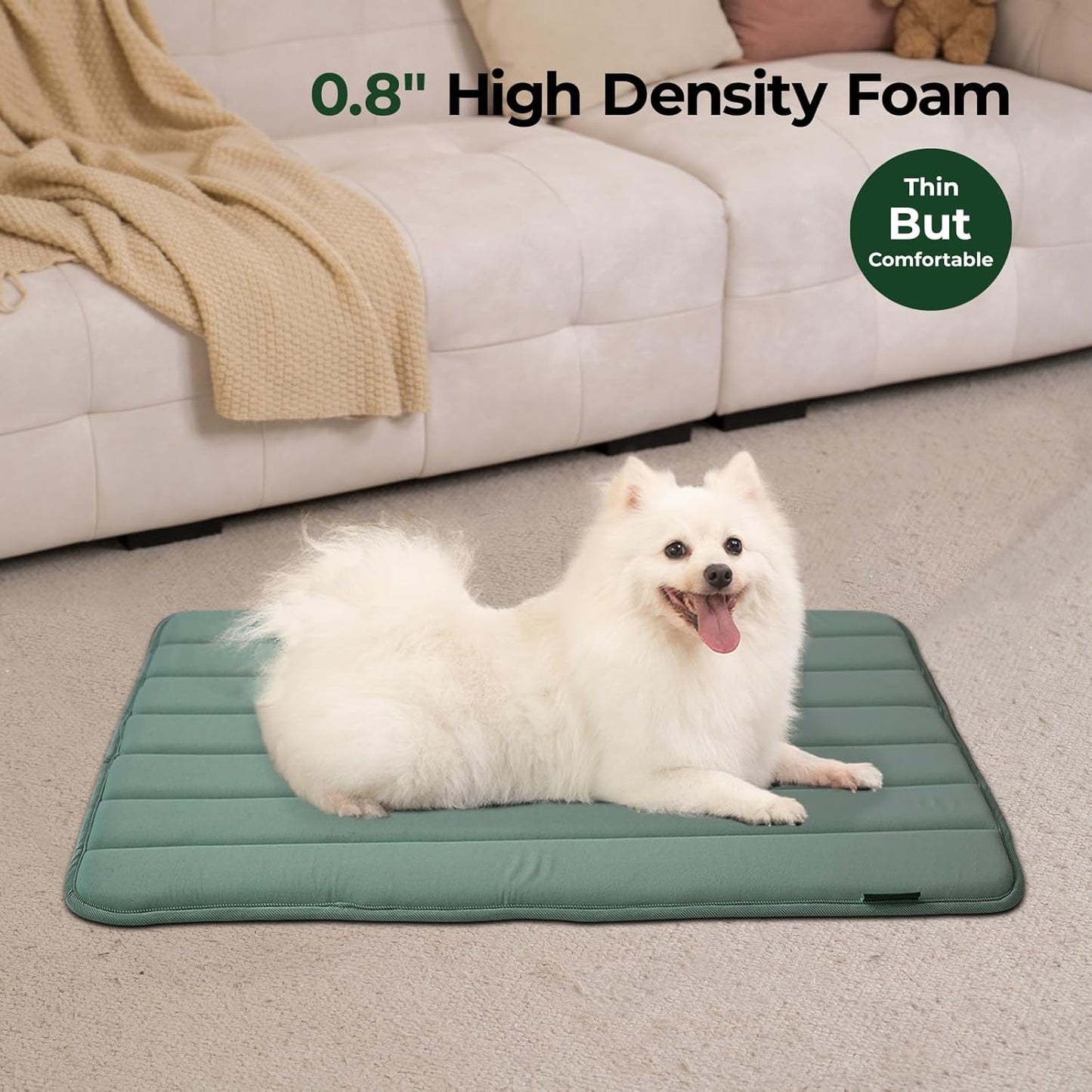 BALANCE Dog Crate Pad, Dog Foam Crate Mat Kennel Pad, Washable Water-Resistant Pet Bed Flat Dogs Cage Mat for Large Dogs