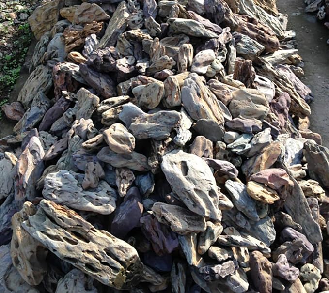 Natural Stone Aquarium Decoration 8.8lb Dragon Stone Rock Mixed Sizes for Micro Landscape Fish Tank Decor