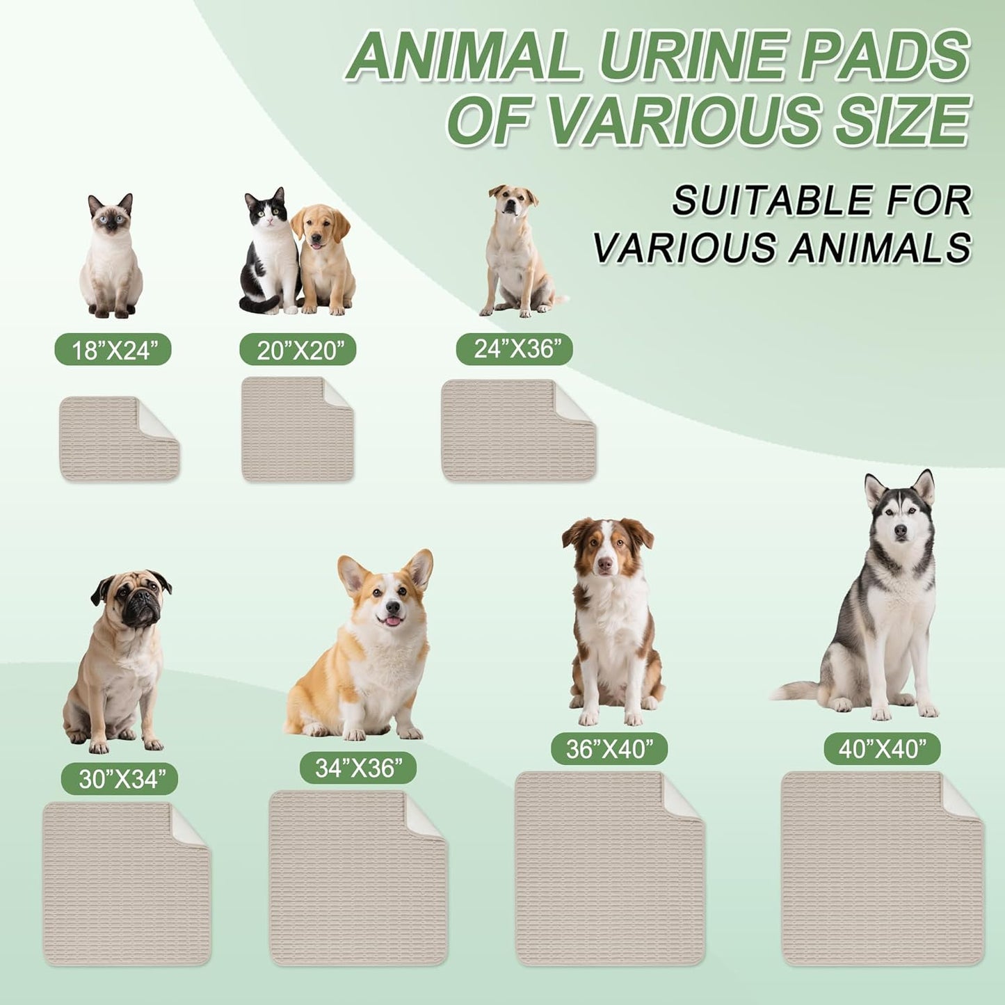 Washable Pee Pads for Dogs, 2 Pack Reusable Puppy Pads Dog Pads, Non-Slip Dog Pee Pads, Leakproof Pet Pee Pads Wee Wee Pads for Dogs. (Brown, 20"x20"(Pack of 2))
