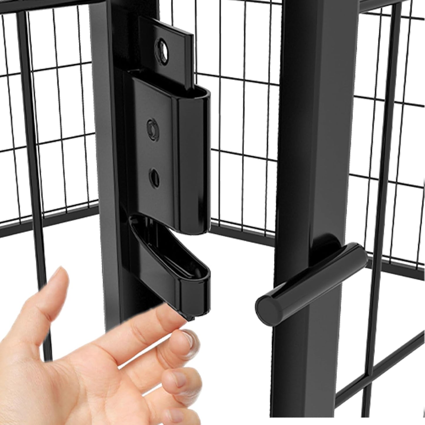 Dog Playpen, Outdoor Dog Fence, 12 Panels, 40" H Dog Pen for Large/Medium/Small Dogs, Heavy Duty Metal Pet Fence with Gate, Portable Dog Fence for RV Camping and Yard (Black)