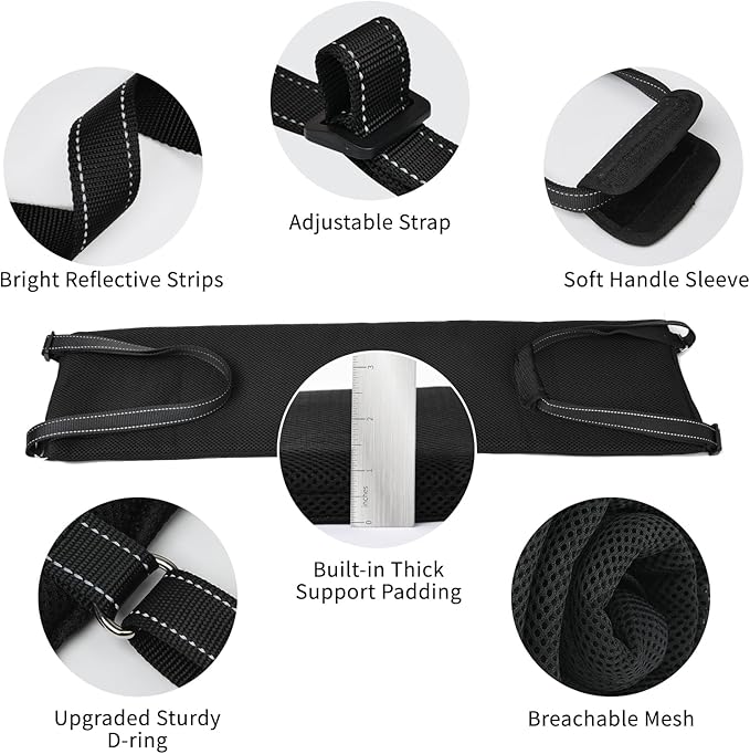 LOOBANI Dog Lift Harness | Portable Dog Sling for Large Dogs Hind Leg Support - Help Lift Back Legs for Up and Down Stairs, Canine Aid and Old K9 Cruciate Ligament Rehabilitation