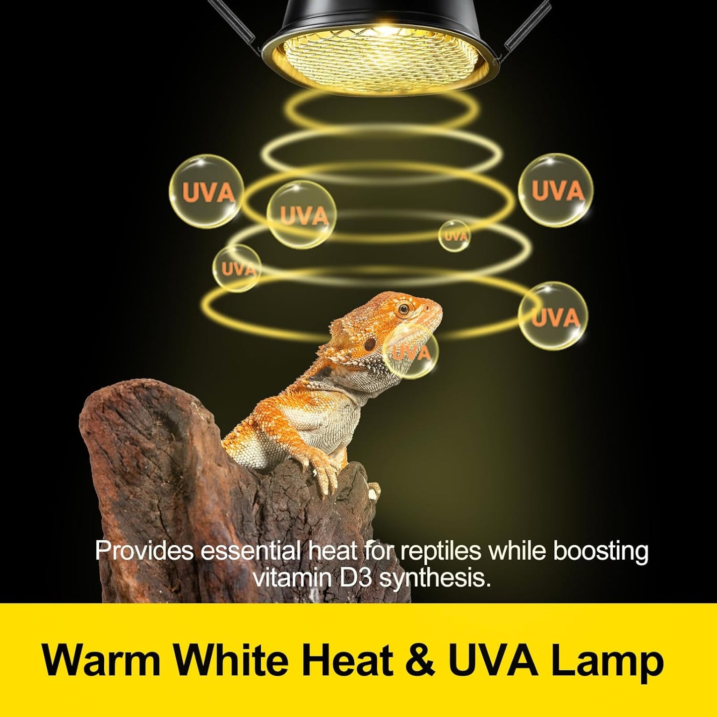 G9 Reptile Heat Lamp Combo Kit- 50W UVA Basking Bulb & Low Profile Tank Hood for Bearded Dragons Turtles Lizards Leopard Geckos | Terrarium Heating Lamp with Safety Mesh & Warm White Bulb