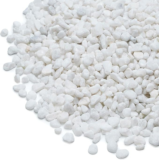 Mr. Fireglass 2lbs White Pebbles,1/5" Natural Decorative River Rocks Aquarium Gravel for Indoor Plants, Vases, Succulents and Outdoor Garden Landscaping