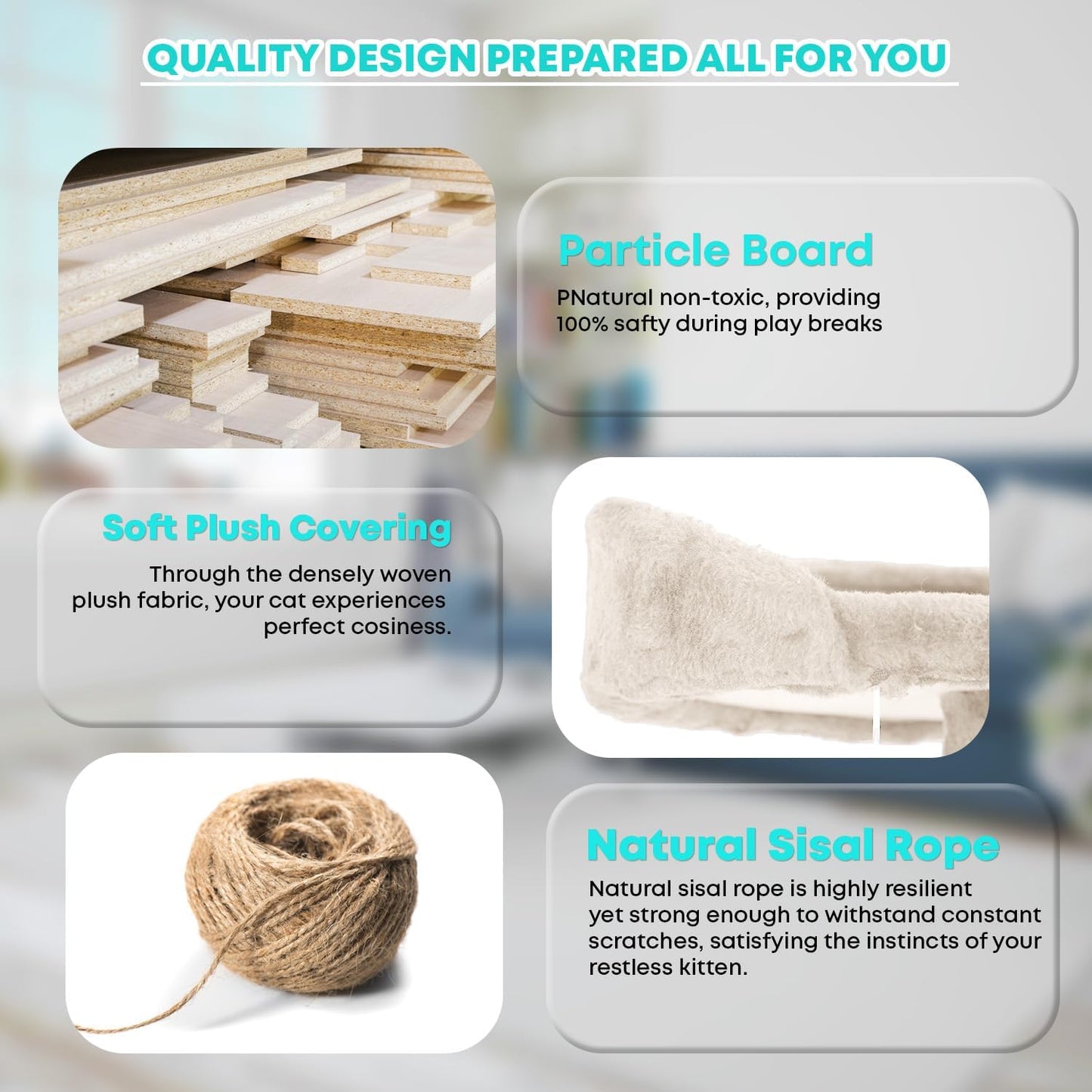 FDW Cat Tree 70in Cat Tower Multi-Level Durable Cat Scratching Post & Cozy Fun Cat Jumping Platform Space Saving Cat Condo Pet Play House for Indoor Cats,Beige