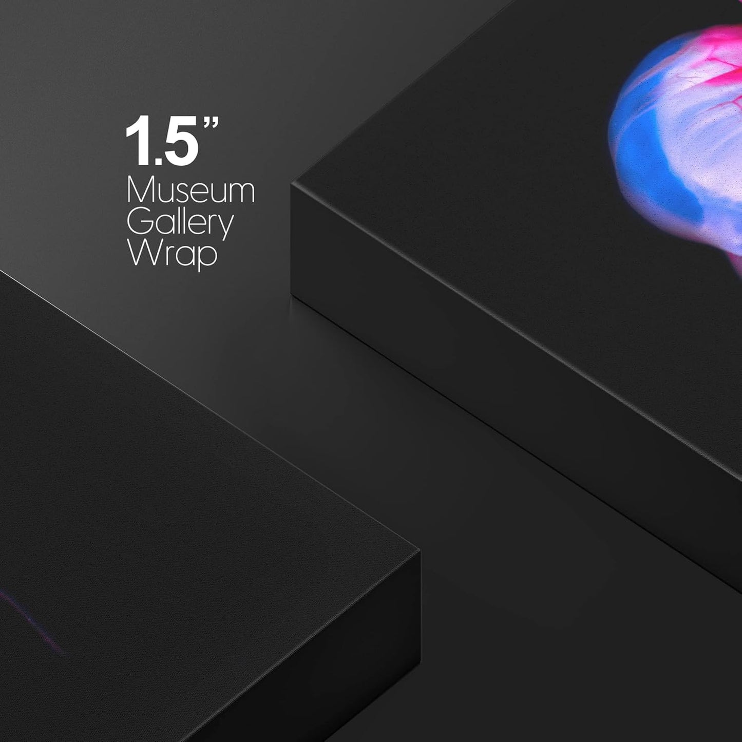 wall26 Canvas Print Wall Art Vibrant Purple Pink Jellyish Dark Ocean Nature Animals Photography Realism Rustic Scenic Landscape Wilderness Earth Colorful for Living Room, Bedroom, Office - 16"x24"