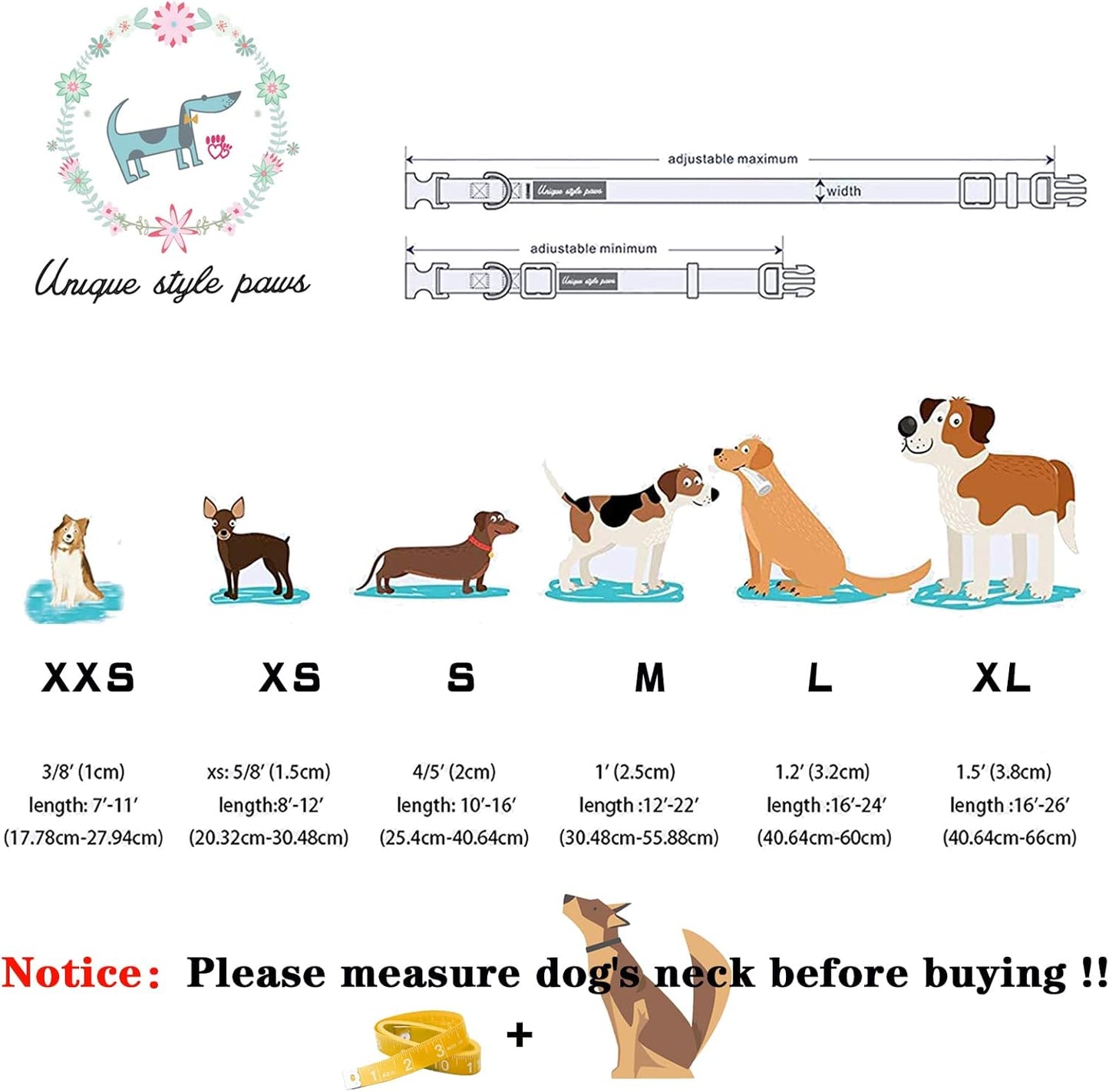 Unique styleUnique Style Paws Halloween Dog Collar with Flower Tie Pumpkin Cotton Collar Adjustable Puppy Collar for Small Medium Large Dogs-XS