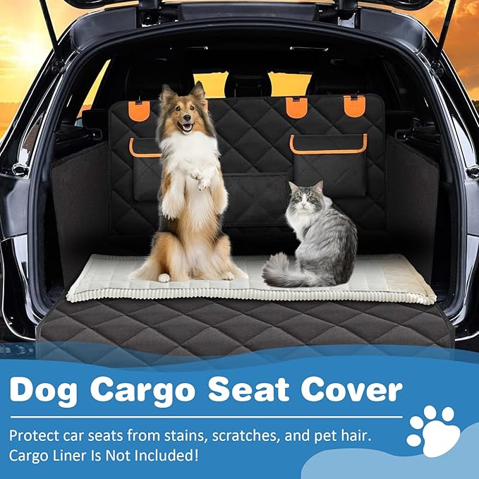 VClife Dog Bed Mat for Car, Anti Slip Pet Bed Travel Pad Comfortable Furry Dog Car Seat Cover for Backseat Extender, Washable Pet Cushion Bed Mat for Indoors & Outdoors (Beige, 59"×27.6")