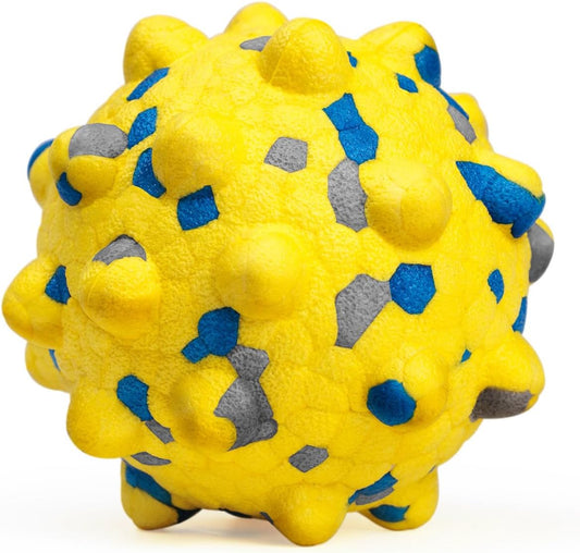 2.36'' Dog Balls for Dogs Aggressive Chewers Indestructible Tennis Durable Bouncy Interactive Dog Toy Balls for Fetch Game Floating Training(Yellow Medium)