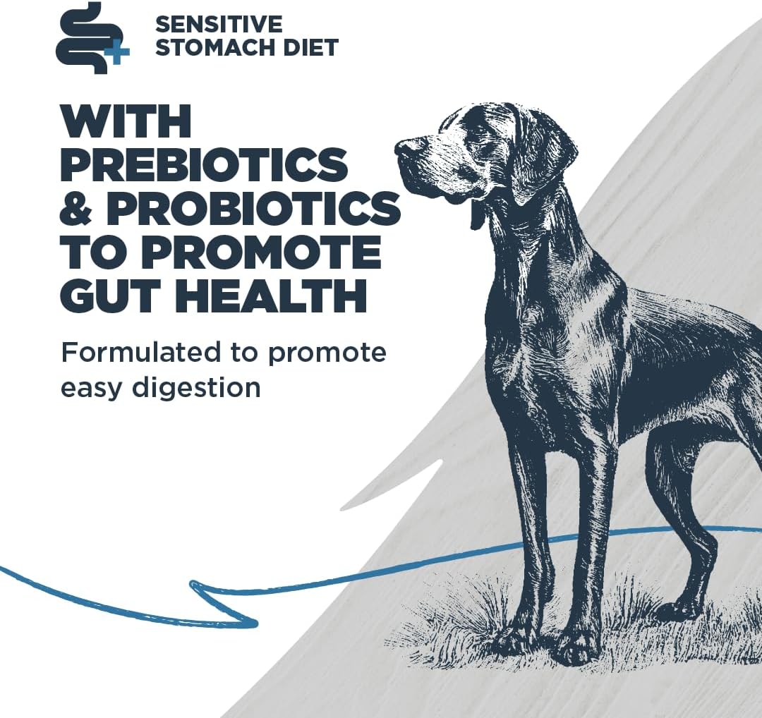 Blackwood Sensitive Skin & Stomach Dry Dog Food, Catfish Meal & Brown Rice with Ancient Grains, 10 Pound Bag with Prebiotics & Probiotics to Promote Gut Health