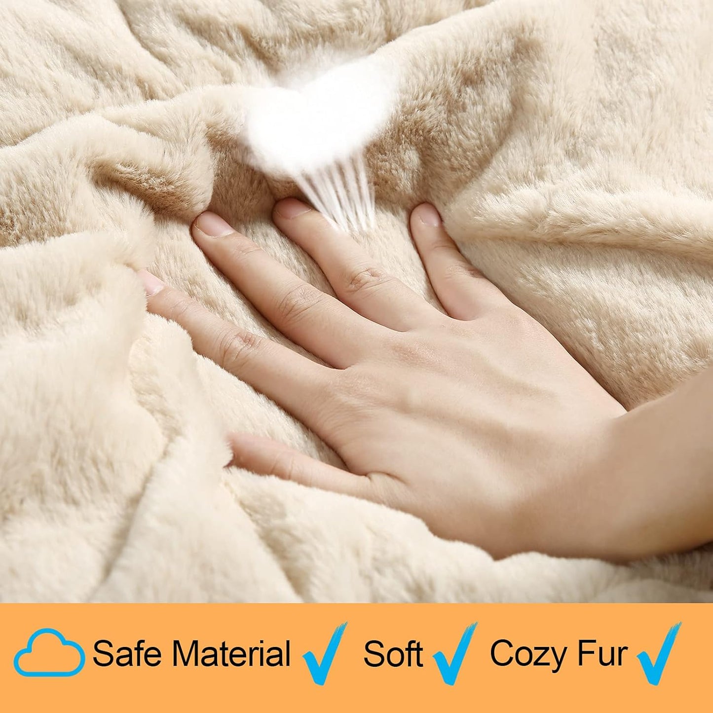 Dog Beds Crate Pad for Extra Small Dogs Ultra Soft Dog Crate Bed Washable & Anti-Slip Kennel Pad for Dogs Cozy Sleeping Mat,Cream 22inch