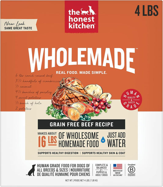 The Honest Kitchen Wholemade™ Grain Free Beef Dog Food, 4 lb Box