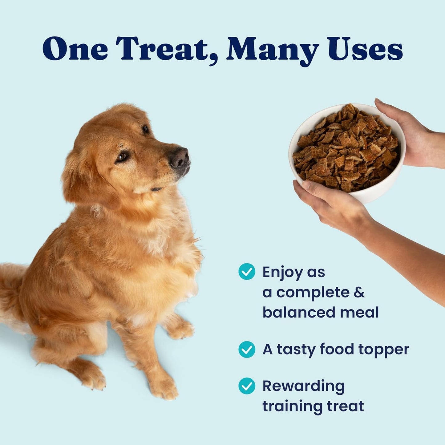 Solid Gold Air Dried Dog Food Toppers for Dry Food - Healthy Dog Treats w/Real Beef & Superfoods - Serve as a Complete Meal, Topper or Treats - Supports Muscle Growth, Immunity & Digestion - 4oz