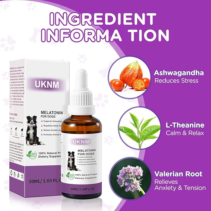 Melatonin for Dogs, Dog Melatonin, Anxiety Relief for Dogs,Supports Relaxation, Regulates Sleep Patterns, Promotes Overall Well-Being, Dog Sleep Aid