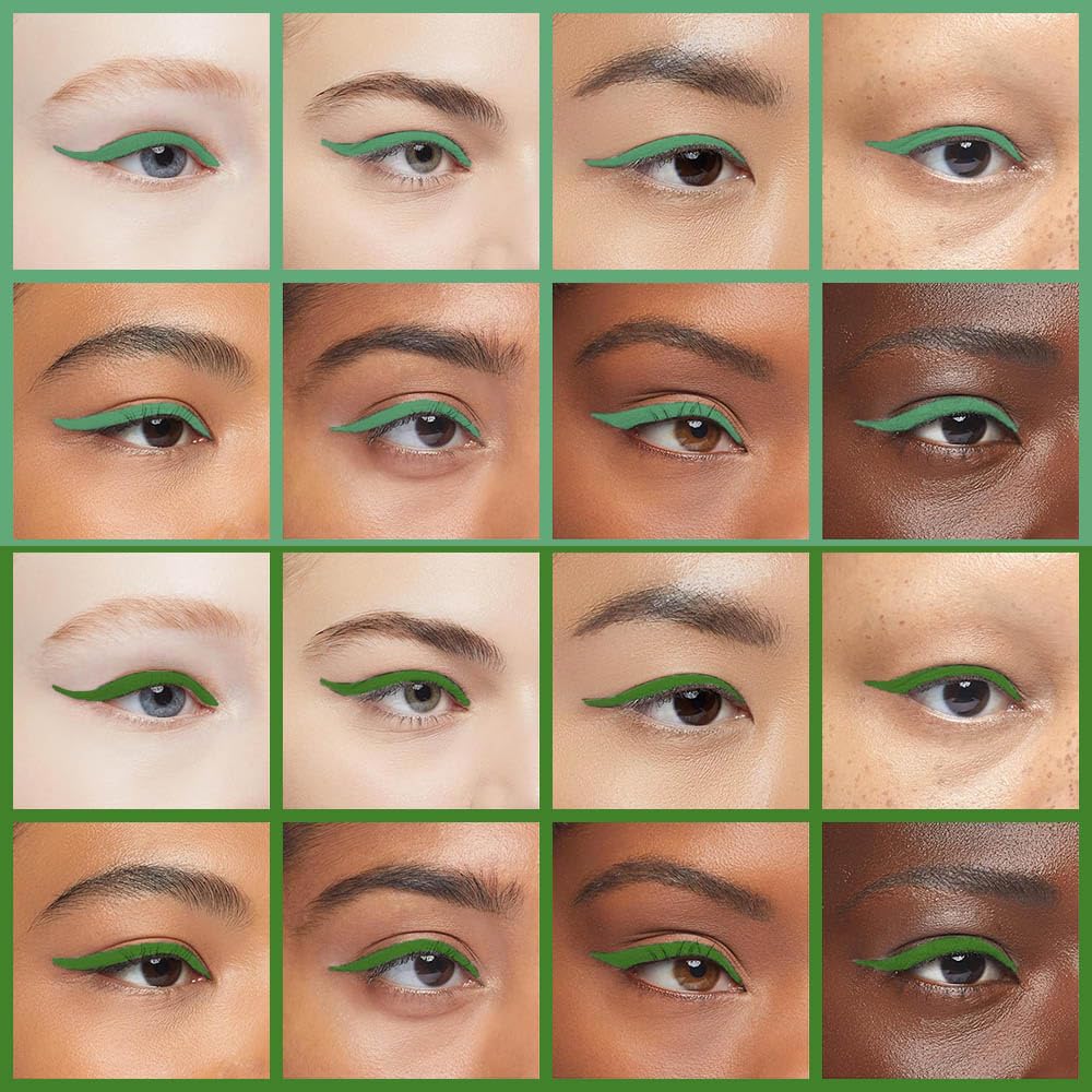 evpct 2Pcs Pale Nuetral Green Gel Eyeliner Pencils, Green Eye Liners Shadow Set for Halloween Goth Makeup, Creamy Eyeliner Crayon Waterproof Smudge Proof Easy Apply, delineador de ojos contra el agua