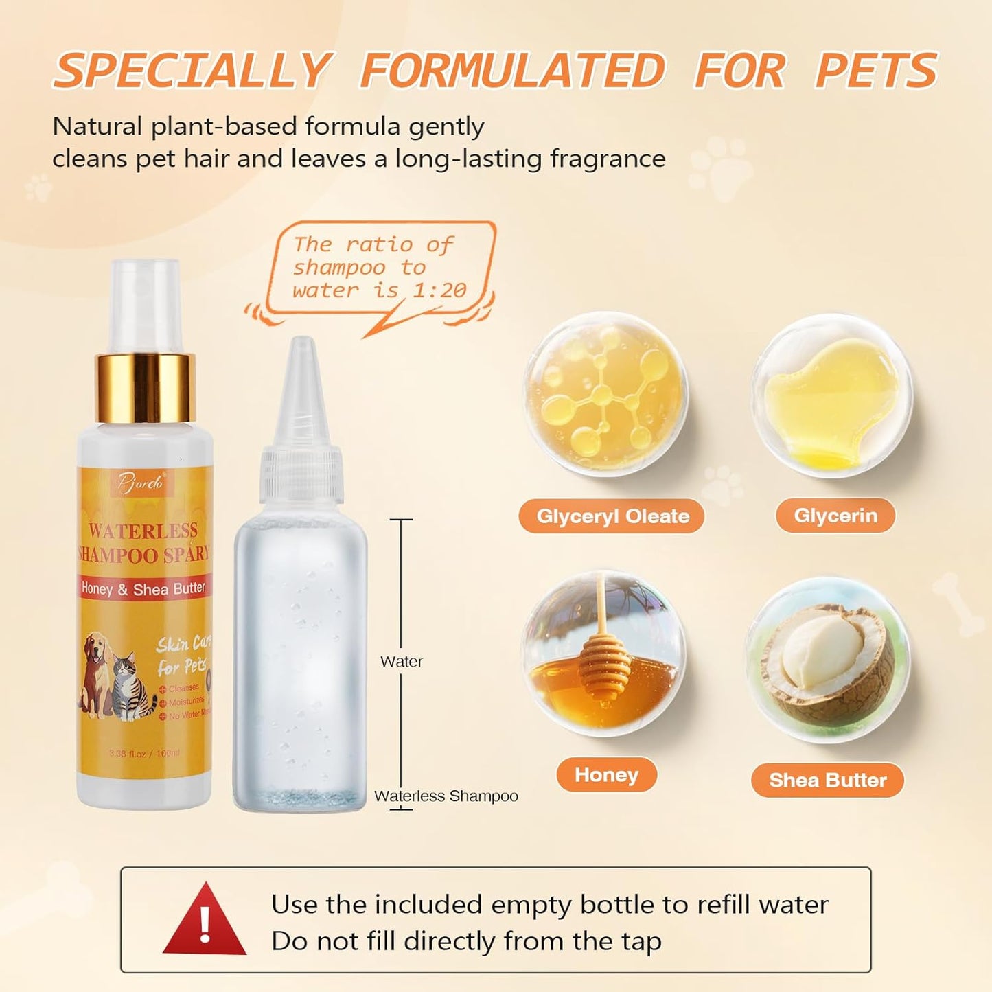 Cat Steam Brush for Shedding, 4 in 1 Rechargeable Pet Steam Brush Set for Dogs & Cats, Pet Spray Hair Removal Comb with Waterless Shampoo, Anti-Static, Massage, Cleaning & Combing All in One