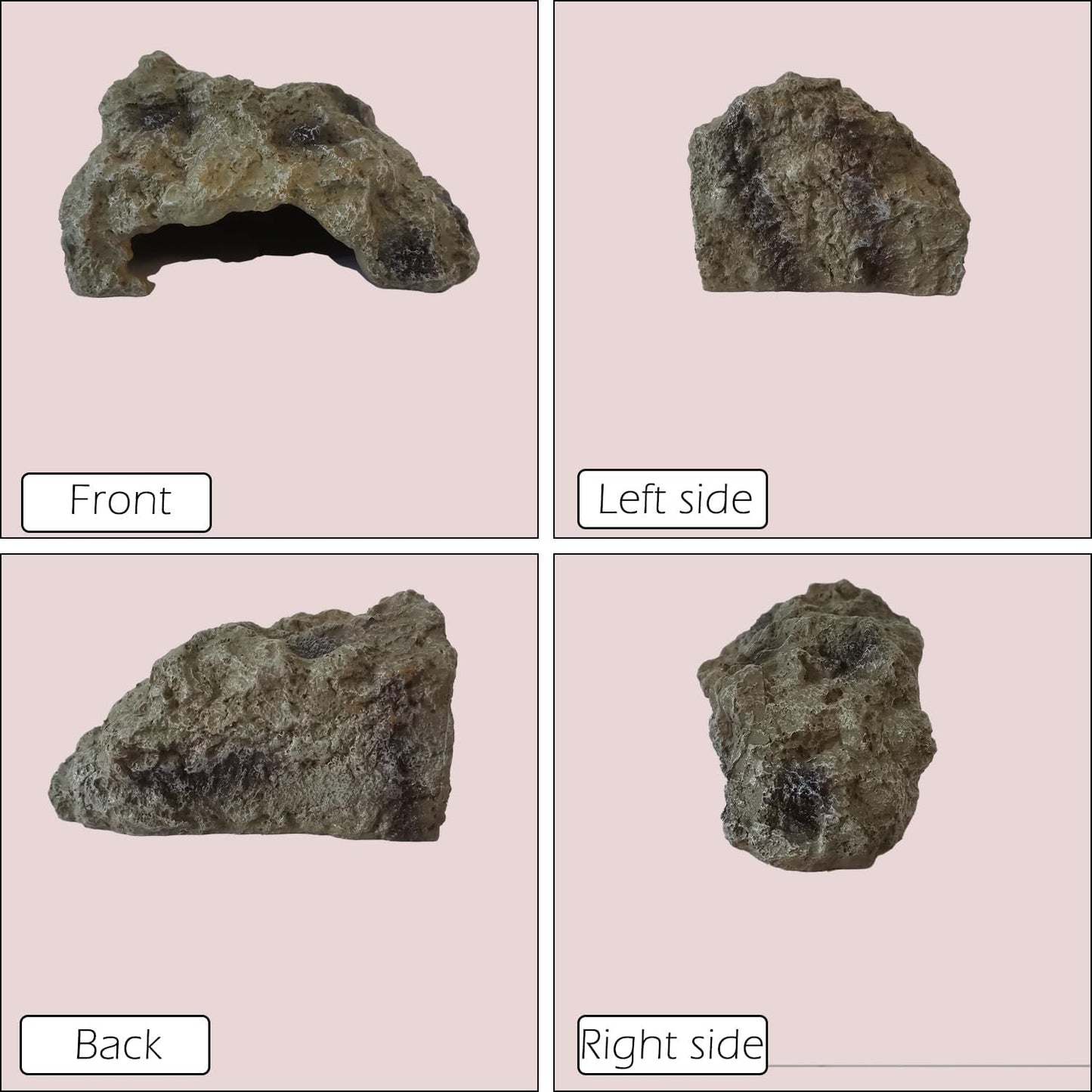 IBWell Resin Leopard Gecko Hide, True to Nature Reptile Rock for Bearded Dragon Hideout Snake Hides for Ball Pythons, Tortoise House Terrarium DÉCor - Small