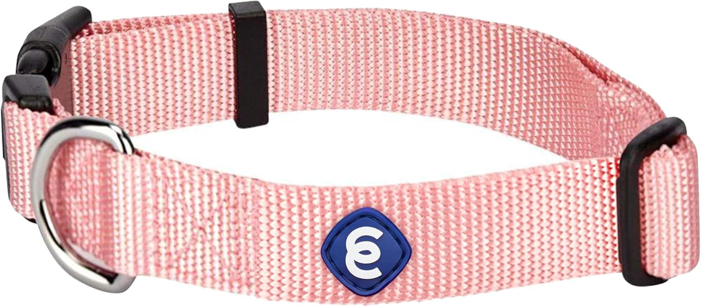 Blueberry Pet X-Small Dog Collar | Girl Dog Collars | Female Dog Collar XS | Quick Release Dog Collar | Baby Pink Nylon Dog Collar for Girl, Collar for Small Dogs