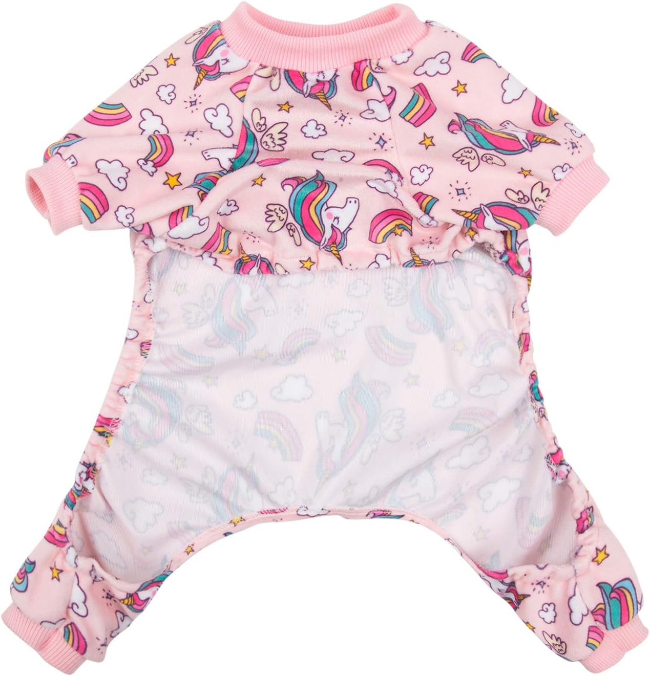 CuteBone Small Dogs Outfit Soft Puppy Onesies Pjs Dog Pajamas Pet Coat Cat Apparel Comfy Doggie Jumpsuit Bodysuit for All Seasons P67M