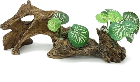 JIHAQUA Artificial Driftwood for Aquarium Decor Plastic Plant Branches Ornament for Fish Tank Decorations (Style C)