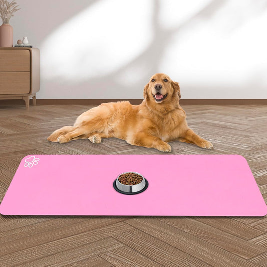 Large Pet Feeding Mat, Absorbent Quick Dry Dog Mat for Food and Water Bowl, Non Skid Cat Bowl Mat, No Stains for Pet Water Dispenser Pet Supplies for Messy Drinkers