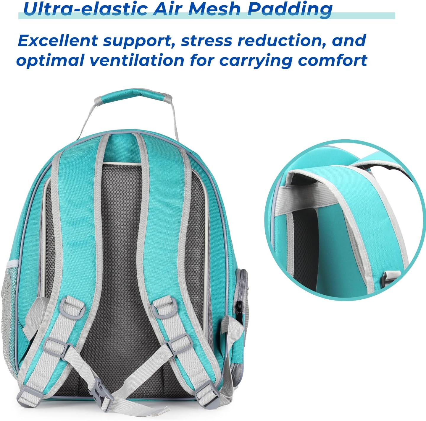 Lollimeow Cat Carrier Backpack, Bubble Expandable Backpack Carrier, Pets and Small Dogs,Airline-Approved, Designed for Travel, Hiking, Walking & Outdoor Use (Square Back Expandable-Green)