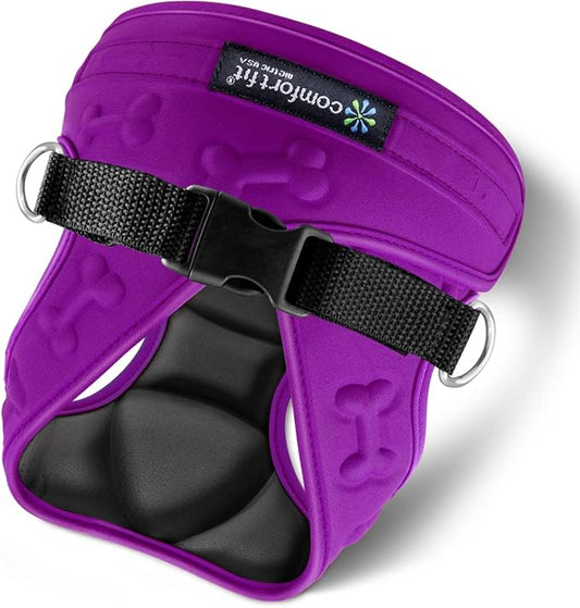 Comfort Fit Dog Harness No Pull No Escape Harness Adjustable Buckles Soft Padded Reflective Choke Step in Dog Vest with Easy Control Handle for Small Medium Large Dogs & Puppies