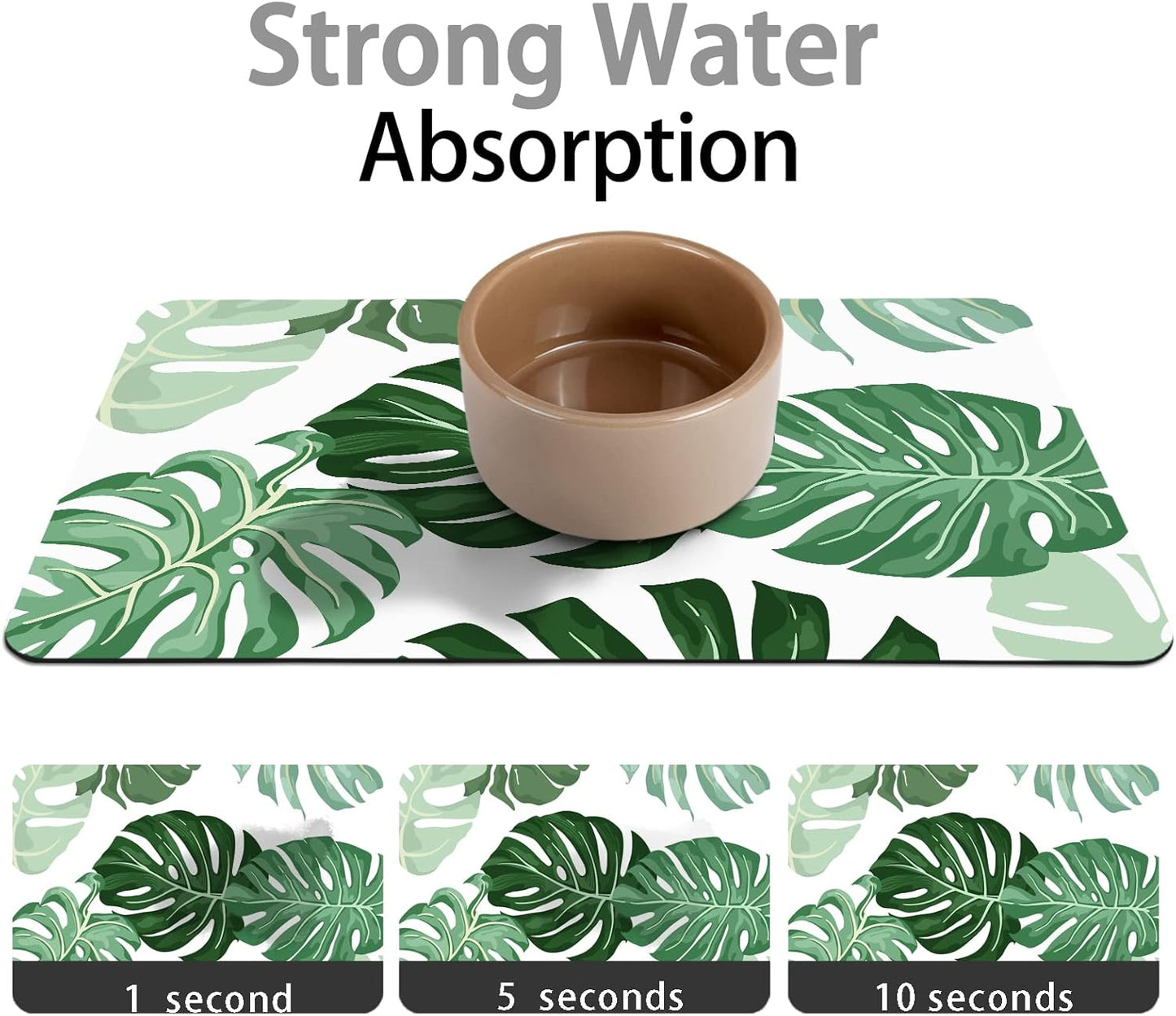 Dog Food Mat for Floors, Absorbent Bowl Mat for Water Dispenser, Quick Dry Cat Food Pet Supplies