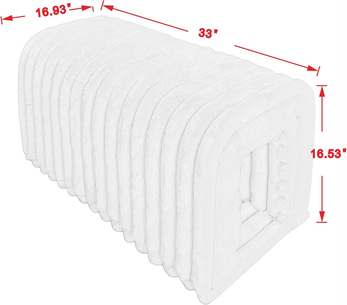 Storage Bench Pet Supplies Corduroy Bench Cat's nest to Hide for The Living Room, Entryway and Bedroom (Brown)