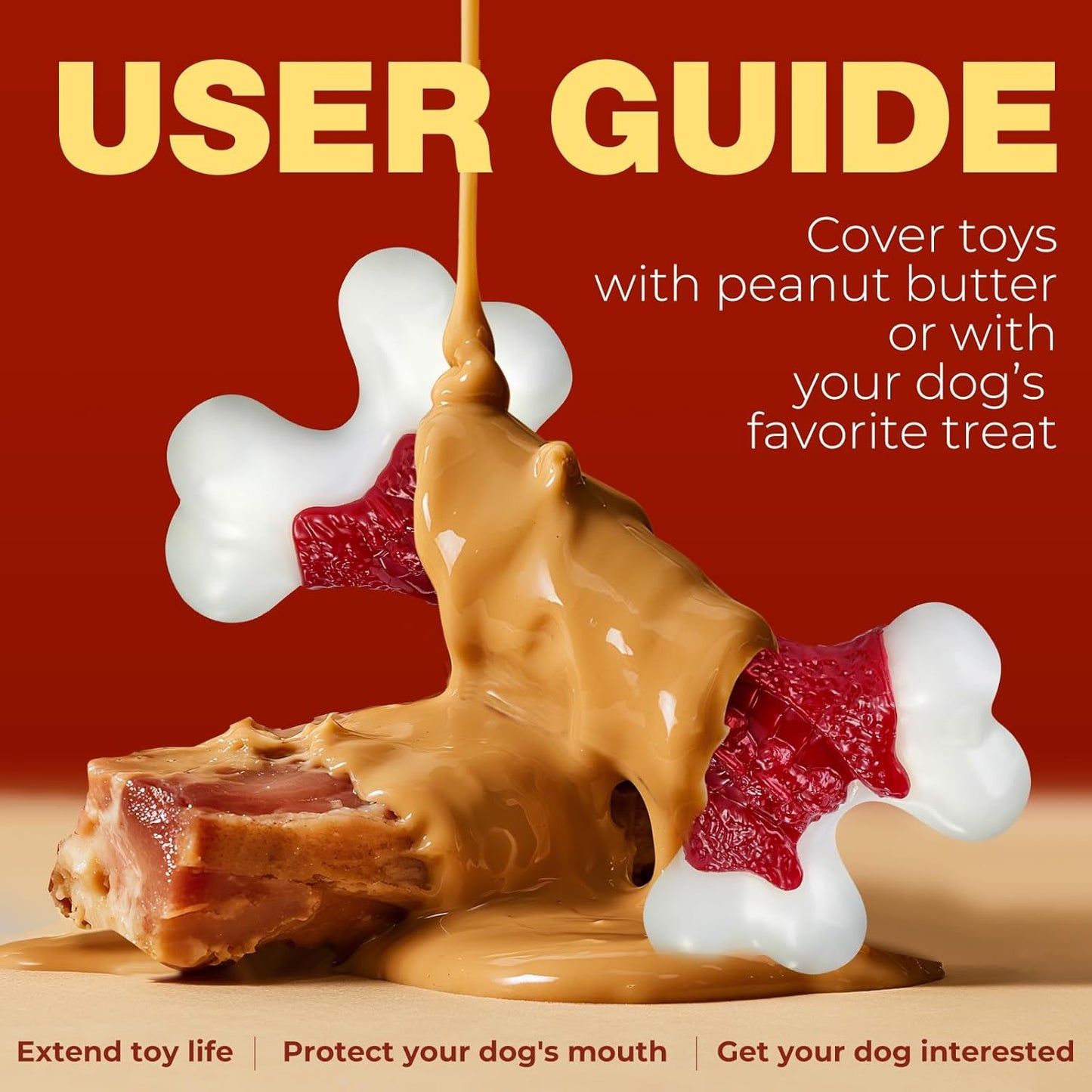 Tough Dog Toys, Toys for Aggressive Chewers Large Breed, Chew Dogs, Bone Toy Nylon Dogs Almost Indestructible