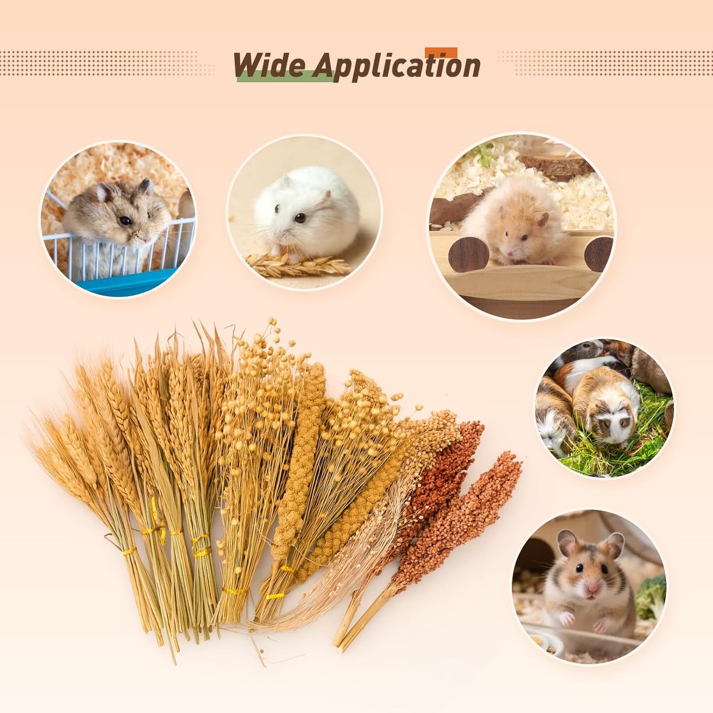 ZIPPYPET Hamster Sprays and Forage Accessories for Cages, Pet Mouse Decor Textures (7)