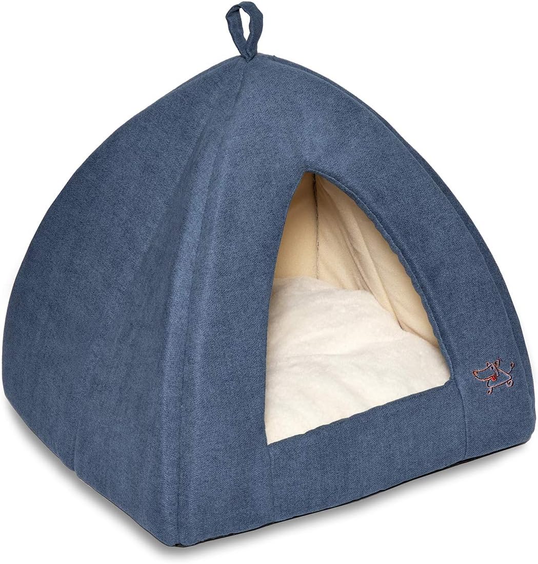 Pet Tent-Soft Bed for Dog and Cat by Best Pet Supplies - Navy, 16" x 16" x H:14"