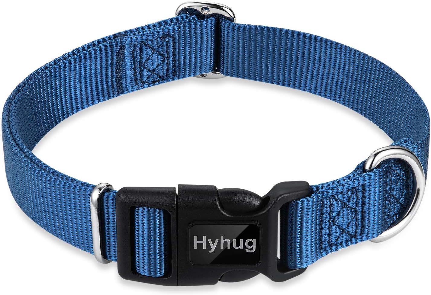 Hyhug Small Dog Collar Quick-Release Blue| Heavy-Duty Nylon Puppy Collar, Adjustable & Durable Pet Supplies for Boy & Girl Dogs (Small, Classic Blue)