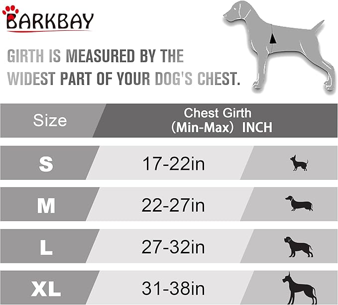 BARKBAY No Pull Dog Harness Front Clip Heavy Duty Reflective Easy Control Handle for Large Dog Walking(Blue,L)