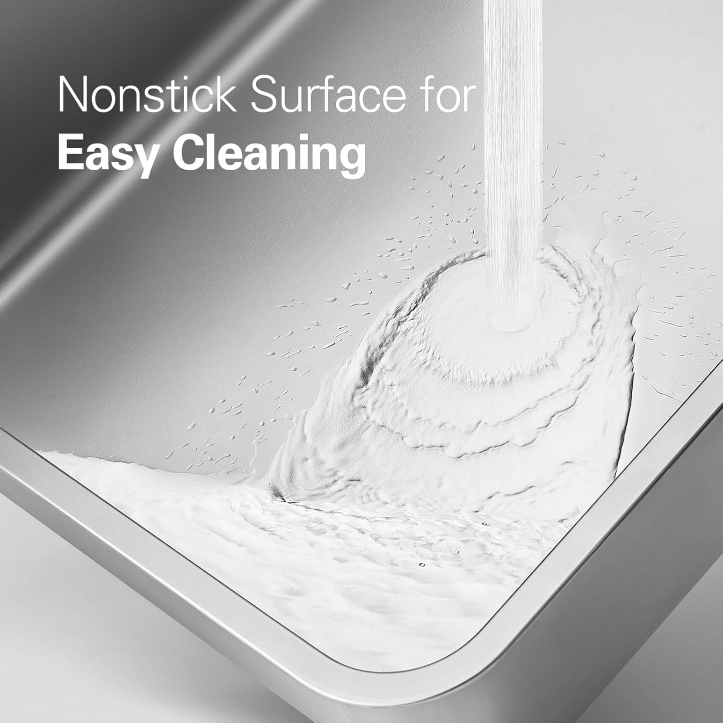 Zarler Stainless Steel Litter Box with Lid, Extra Large Cat Litter Boxes, XL Large Metal Litter Box for Big Cats with High Sided, Light Grey (Non-Sticky, Easy to Clean, Anti-Urine Leakage)