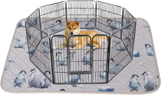 IEUUMLER Washable Pee Pads for Dogs, 1 Pack Reusable Waterproof Puppy Pads, Non-Slip Super Absorbent Dog Training Pad for Playpen Crate Bed EU012