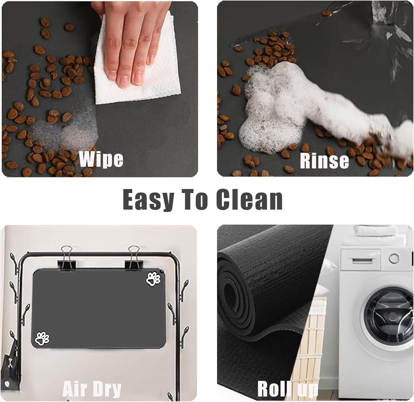 Large Boho Dog Cat Food Mats for Floors, Absorbent Dog Bowl Mat for Food and Water Dispenser Mat, Quick Dry Pet Supplies(Vintage Orange, 36'' x 16'')