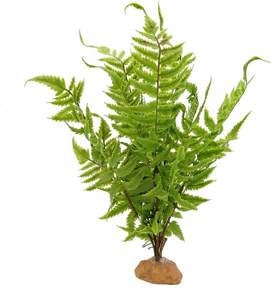JIHAQUA Lifelike Reptile Tank Plant Decor - Realistic Artificial Plastic Plant for Terrariums and Pet Enclosures (Style B)