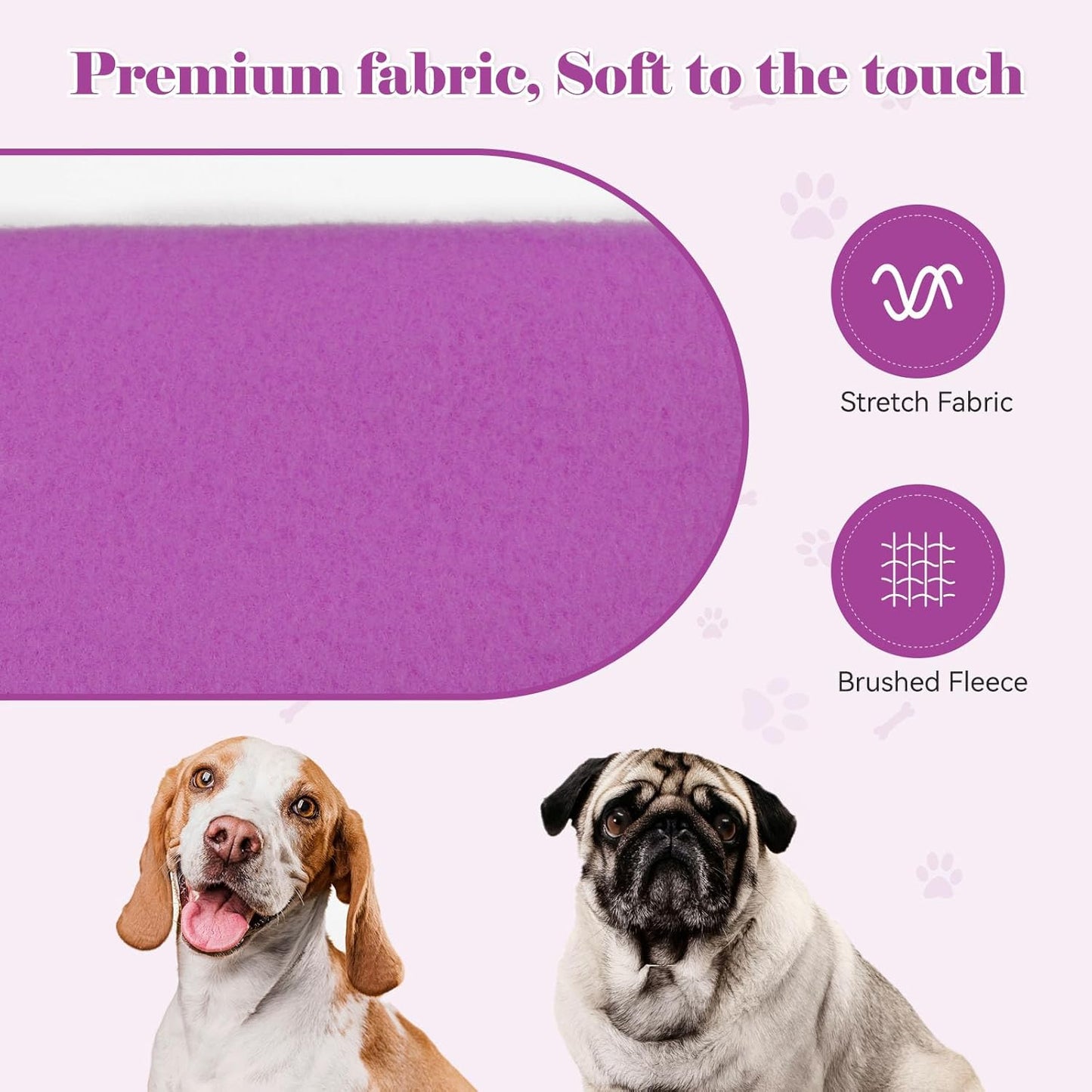 Dog Hoodie Dog Sweaters for Large Dogs Pet Sweater Solid Soft Brushed Fleece Pet Clothes Hoodie Sweatshirt with Pocket(Purple-L)