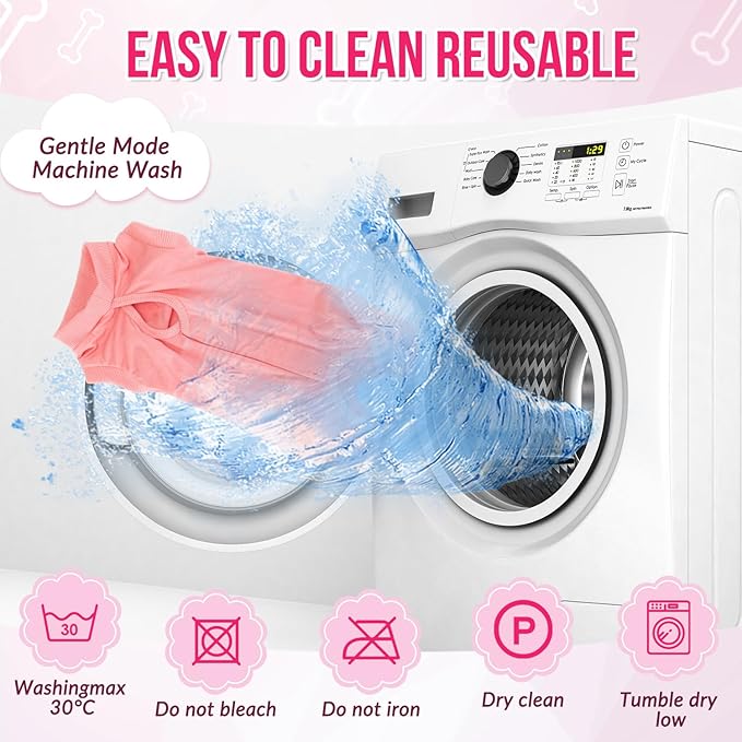 Lukovee Recovery Suit for Dogs, Onesie Surgery Recovery Suit for Female Male Dogs, Abdominal Wounds Cone E-Collar Alternative Prevent Licking Spay Recovery Suit (Peach,M)