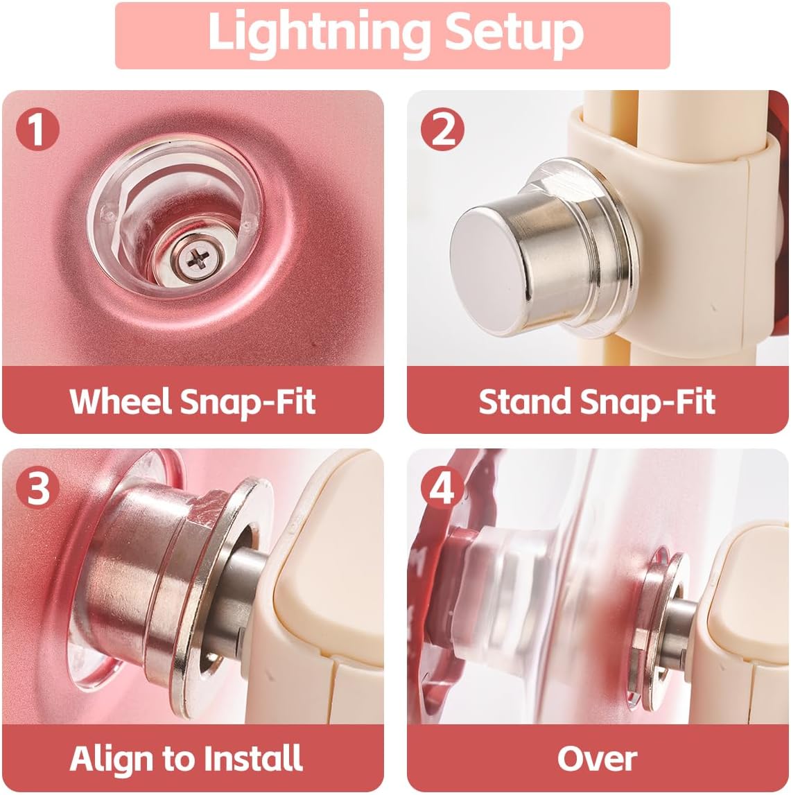 Super Silent Hamster Wheel 8.7 Inch, Magnetic Large Rat Wheel for Chinchilla, Gerbil, Guinea Pig, Cat, Mouse, Sugar Glider and Dwarf, Syrian Hamster Accessories (Tomato Red)