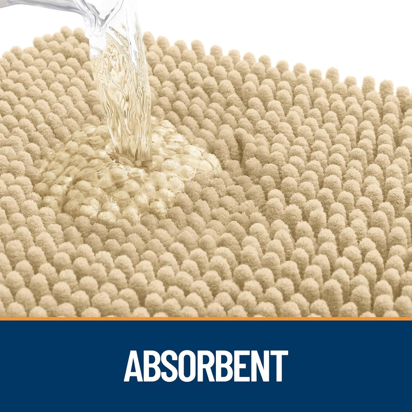 OLANLY Dog Door Mat for Muddy Paws 30x20, Absorbs Moisture and Dirt, Absorbent Non-Slip Washable Doormat, Quick Dry Chenille Mud Mat for Dogs, Entry Indoor Entryway Carpet for Inside Floor, Sand