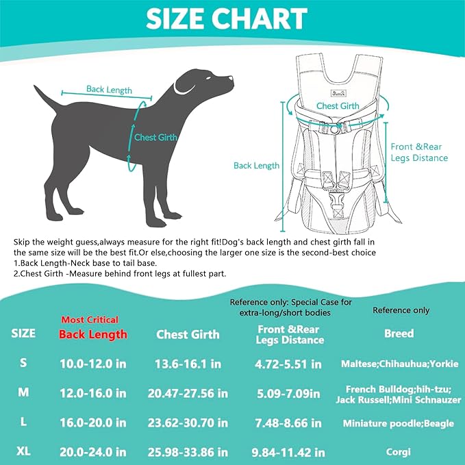 Lukovee Dog Backpack Carrier, Legs Out Easy-fit Dog Front Carrier for Small Medium Dogs, Adjustable Hands Free Dog Chest Carrier for Hiking Cycling (Pink,X-Large)